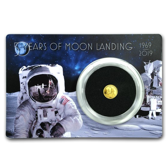 2019 Barbados 1/2 Gram Proof Gold First Man On The Moon 2019 Barbados 1/2 Gram Proof Gold First Man On The Moon